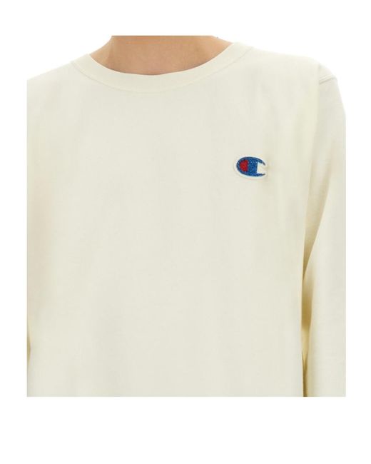 Undercover Natural X Champion Logo Patch Crewneck Sweatshirt for men