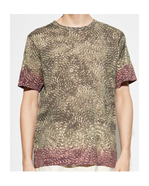 Dries Van Noten Multicolor Allover Printed Crewneck T-Shirt for men