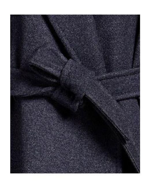 Max Mara Blue Midnight Coat Virgin Wool