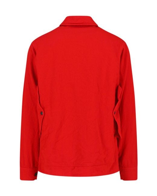 Junya Watanabe Red Surchemise À Poche Devant for men