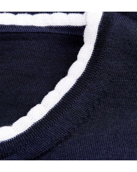Dior Blue Qixi Short-Sleeved Sweater