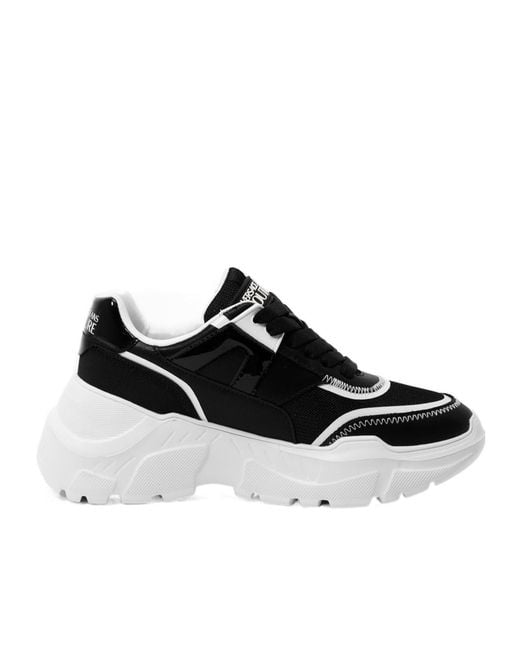 Versace Jeans Black Lace-Up Sneakers
