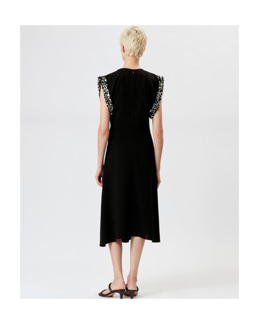 Isabel Marant Black Leronia Sequin-Embellished Midi Dress