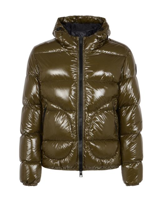 Herno Green Zip-Up Hooded Coat for men
