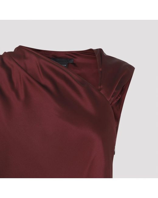 Max Mara Red Pianoforte Edolo Crewneck Sleeveless Dress