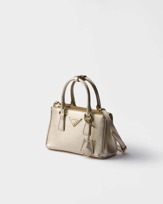 Prada Natural Galleria Patent Saffiano Leather Mini-Bag