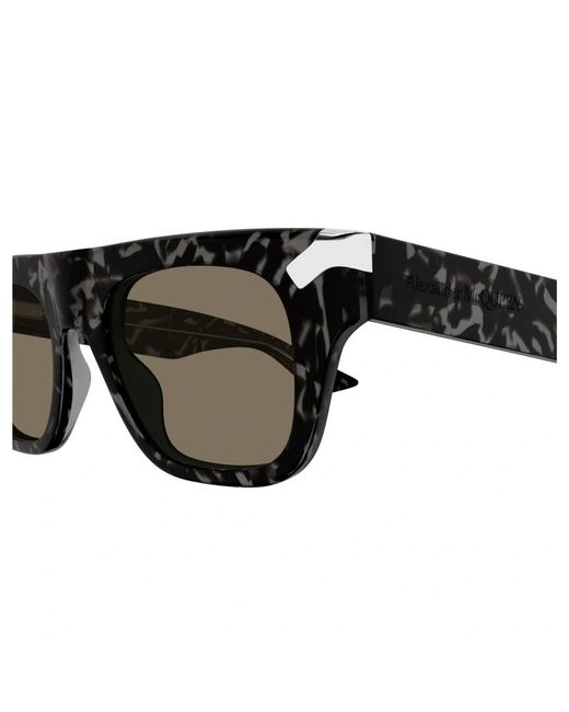McQueen Black Eyewear Rectangle Frame Sunglasses for men