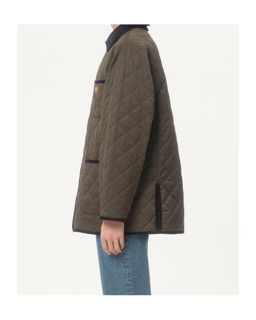 Valentino Brown Vlogo Patch Button-Up Jacket for men