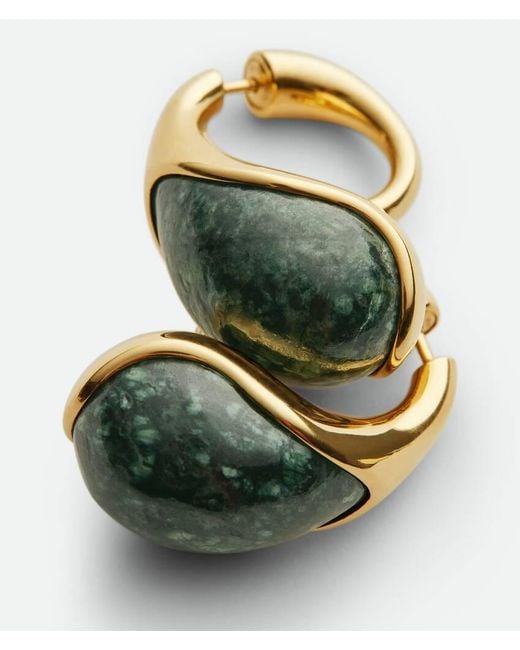 Bottega Veneta Metallic Drop Marble Earrings