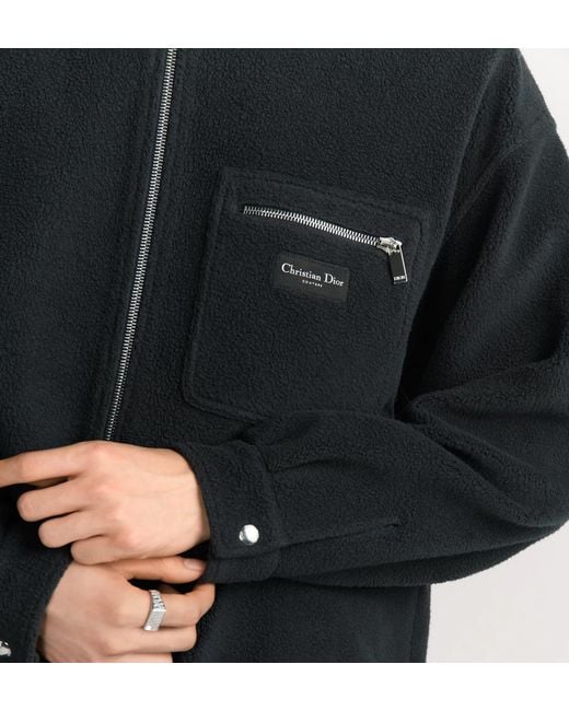 Dior Black Homme Cd Couture Zipped Overshirt for men