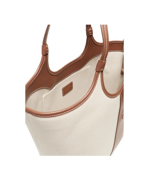 Roger Vivier White Buckle Detailed Shopping Bag