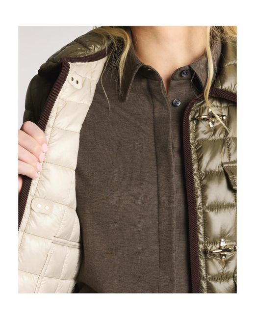 Fay Green 3 Ganci Quilted Checkered Jacket
