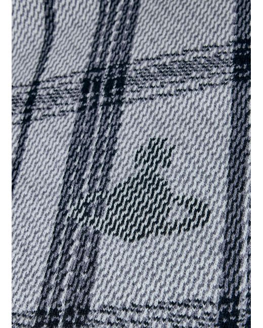 Vivienne Westwood Blue Tartan Mesh Scarf for men