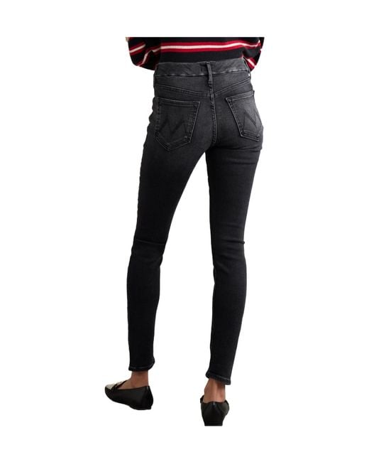 Mother Black Mid-Waisted Jeans