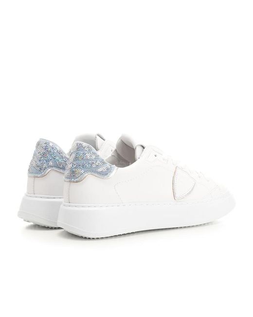 Philippe Model White Temple Low-Top Sneakers