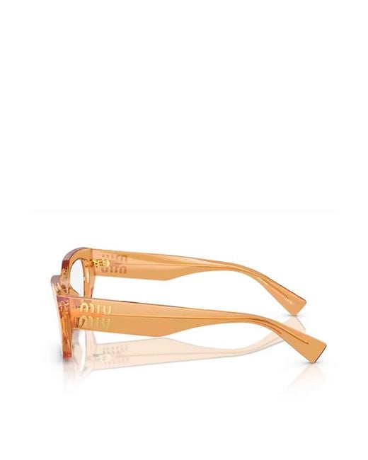 Miu Miu Natural Geometric-Frame Glasses