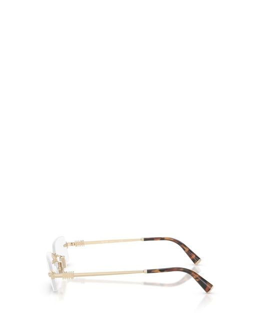 Miu Miu White Eyewear Rectangle Frame Glasses