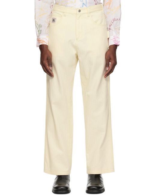 Bode Natural Carpenter Pants for men