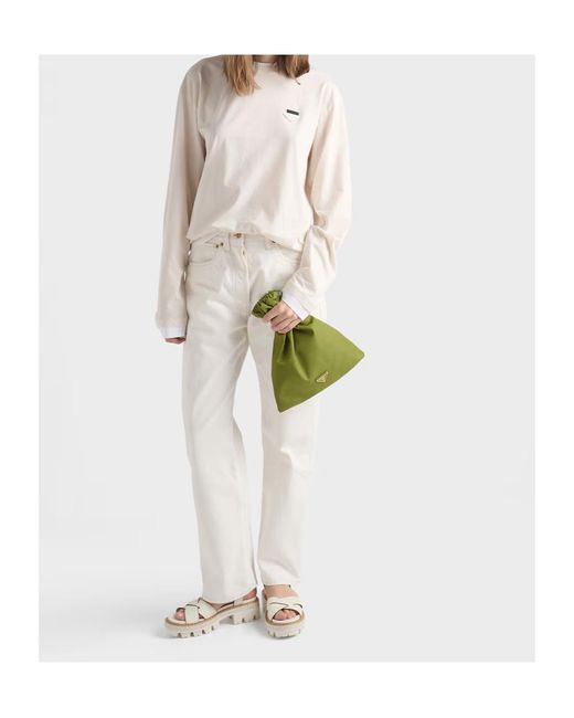 Prada Green Wish Clutch Bag