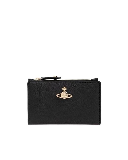 Vivienne Westwood Black Slim Flap Card Holder