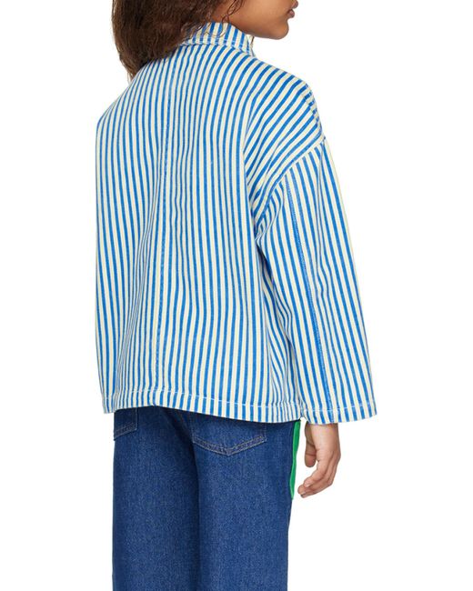 Bobo Choses Blue Striped Denim Jacket