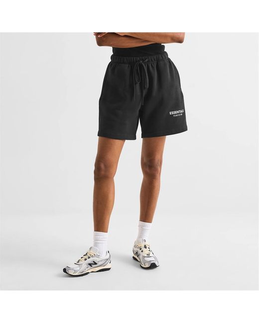 Fear Of God Black Logo Drawstring Shorts