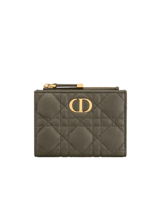 Dior Green Caro Dahlia Wallet