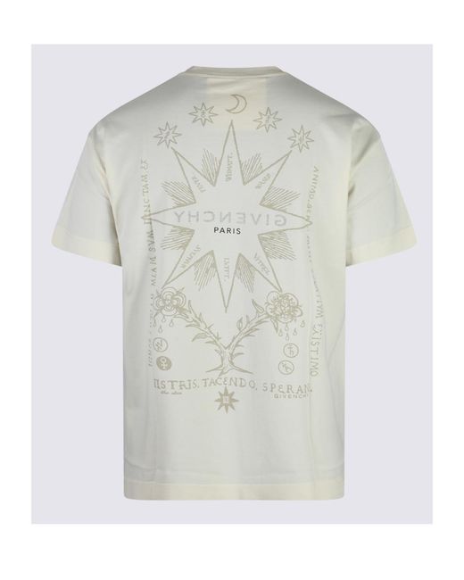 Givenchy Gray Logo Printed Crewneck T-Shirt for men