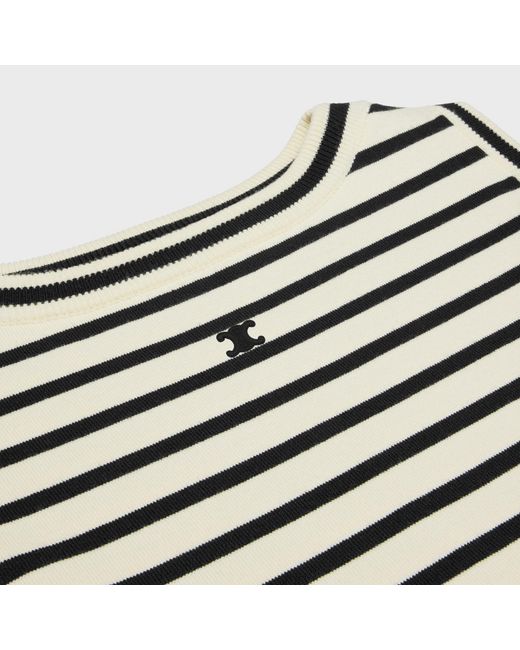 Céline Black Triomphe Marinière Mini Dress