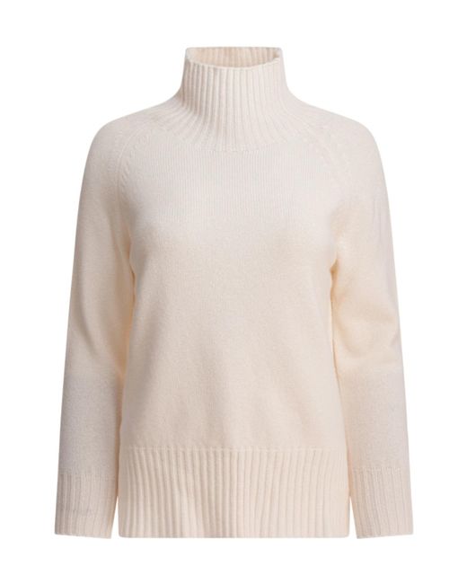 Kangra Cashmere White Turtleneck Sweater