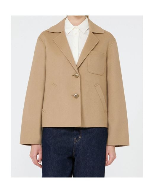 Weekend by Maxmara Natural Wkdpelota Button-Up Cropped Jacket
