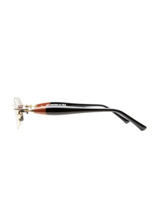 Kuboraum White Geometric-Frame Sunglasses for men
