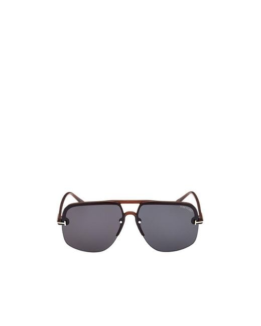 Tom Ford White Logo Sunglasses for men