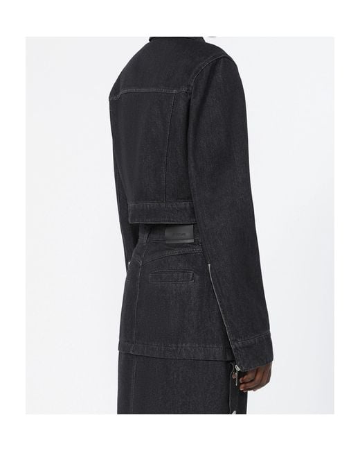Sportmax Blue Denim Fitted-Waist Jacket