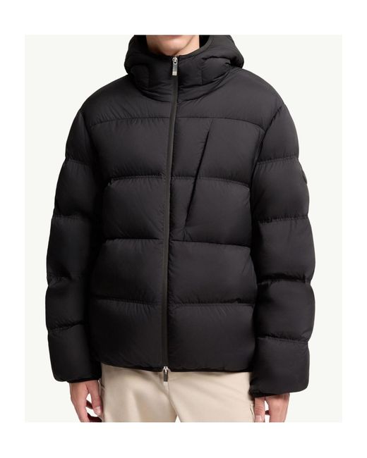 Moncler Black Poitevin Hooded Short Down Jacket for men