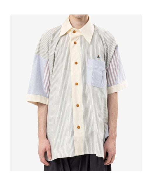 Vivienne Westwood White Asymmetric Collar Shirt for men
