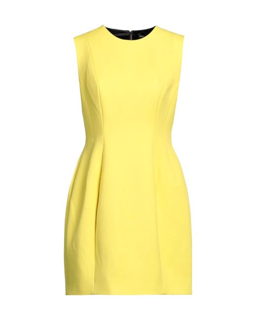 Dolce & Gabbana Yellow Sleeveless Slim-Fit Dress