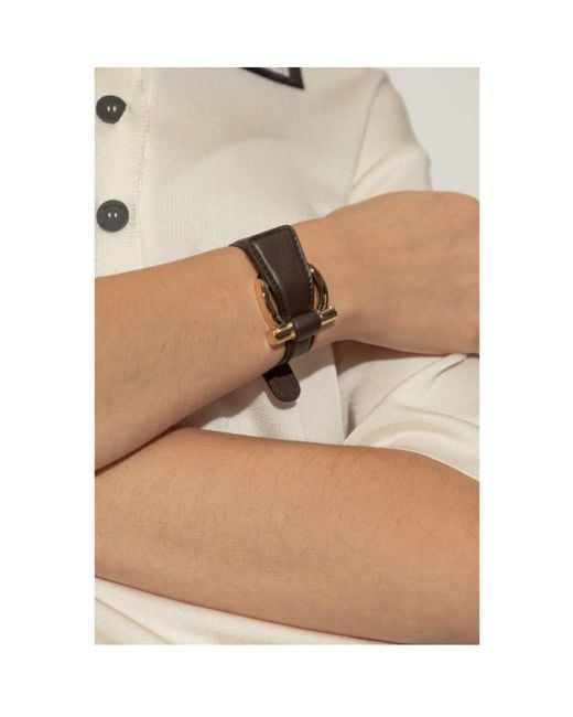 Ferragamo White Ferragamo Gancini Bracelet for men