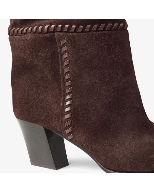 Jimmy Choo Brown Chunky-Heeled Boots