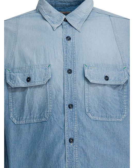 Kapital Blue Long-Sleeved Shirt for men