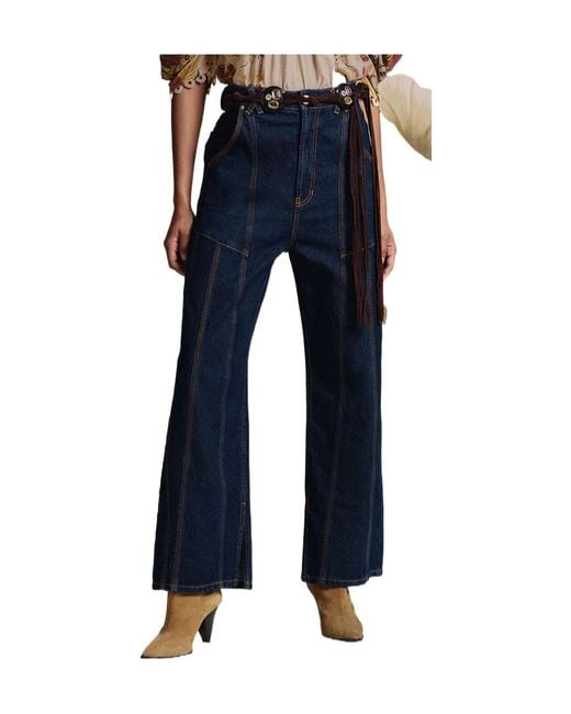 Farm Rio Blue High-Waisted Jeans