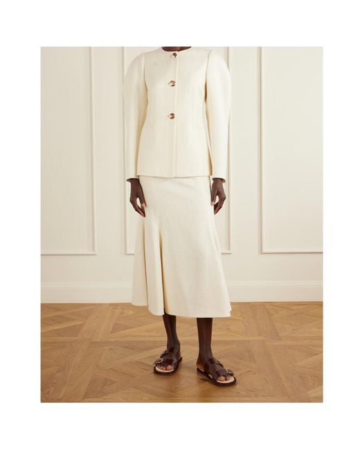 Gabriela Hearst White Daelan Single-Breasted Jacket