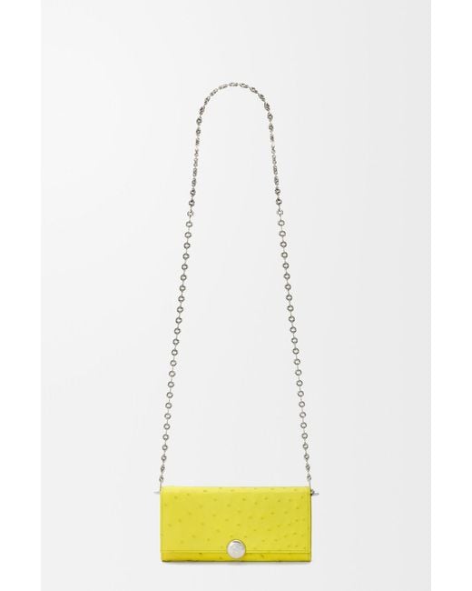 Loewe Yellow Pebble Wallet On Chain