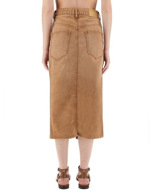 Isabel Marant Natural Belt Loop Skirt