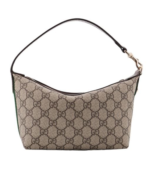 Gucci Gray Small Ophidia Gg-Monogram Shoulder Bag
