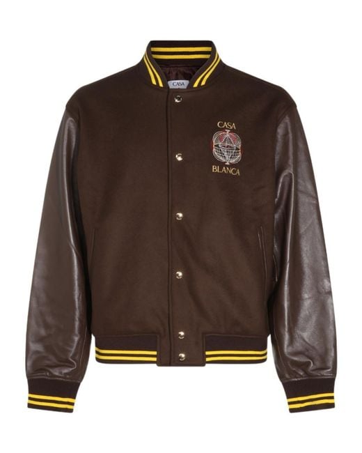 Casablanca Brown Long-Sleeve Casual Jacket for men