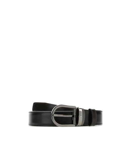 Montblanc White Horseshoe Reversible Belt for men