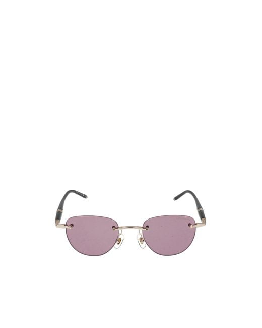 Montblanc Pink Eyewear Panthos Frame Sunglasses for men