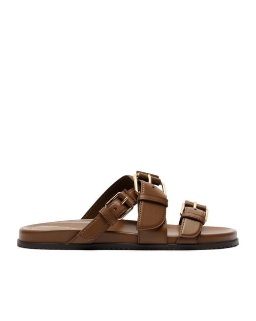 Zimmermann Brown Orla Leather Sandals
