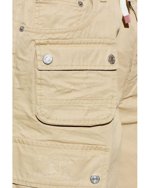 DSquared² Natural Multi-Pocket Cargo Shorts for men